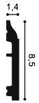 Плинтус SX172 д 200 x в 8,5 x ш 1,4 см