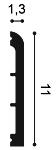 Плинтус SX184 д 200 x в 11 x ш 1,3 см