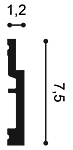 Плинтус SX187 д 200 x в 7,5 x ш 1,2 см
