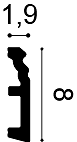 Плинтус SX195 в 200 x в 1,9 x ш 8 см