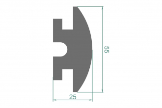 Молдинг МX010, 55х25, экополимер