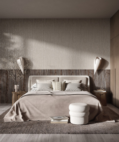 Акустическая панель, черный войлок, 1200х600х19мм, рейки МДФ дуб дымчатый