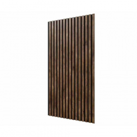 Акустическая панель, черный войлок, 1200х600х19мм, рейки МДФ дуб старинный натуральный