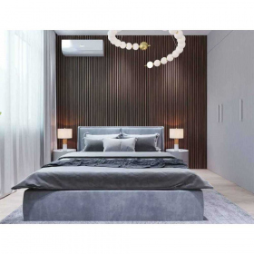 Акустическая панель, черный войлок, 1200х600х19мм, рейки МДФ дуб старинный натуральный