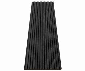 Акустическая панель, черный войлок, 2750х600х19мм, рейки МДФ дуб графит