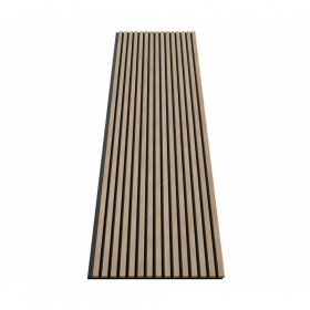 Акустическая панель, черный войлок, 2750х600х19мм, рейки МДФ ясень тирамису