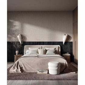 Акустическая панель, черный войлок, 600х600х19мм, рейки МДФ дуб графит