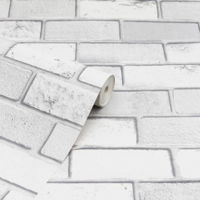 Обои «Diamond White Brick»