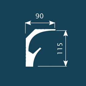 Карниз КX025, 115х90, экополимер