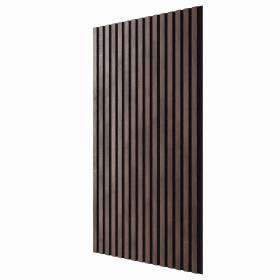 Гибкая акустическая панель, черный войлок, 1200х600х9мм, рейки МДФ 25*6 мм,дуб окленд