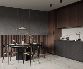 Гибкая акустическая панель, черный войлок, 1200х600х9мм, рейки МДФ 25*6 мм,дуб окленд