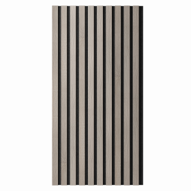 Гибкая акустическая панель, черный войлок, 1200х600х9мм, рейки МДФ 40*6 мм,дуб кремовый