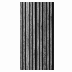 Гибкая акустическая панель, черный войлок, 1200х600х9мм, рейки МДФ 40*6 мм,дуб рейн