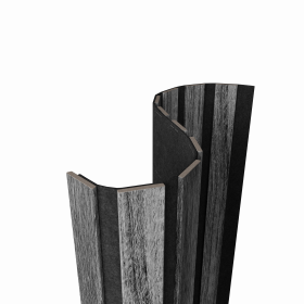 Гибкая акустическая панель, черный войлок, 2750х600х9мм, рейки МДФ 40*6 мм,дуб рейн