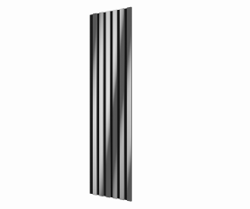 Комплект акуст.панелей, черный войлок, 1200х300х19мм, рейки ЭКОПОЛИМЕР, хром/2шт.