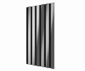 Комплект акуст.панелей, черный войлок, 600х300х19мм, рейки ЭКОПОЛИМЕР, хром/2шт.