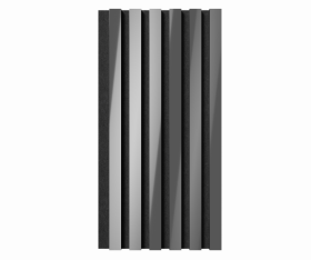 Комплект акуст.панелей, черный войлок, 600х300х19мм, рейки ЭКОПОЛИМЕР, хром/2шт.