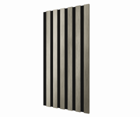 Комплект акуст.панелей, черный войлок, 600х300х19мм, рейки ЭКОПОЛИМЕР, платина матовая/2шт.