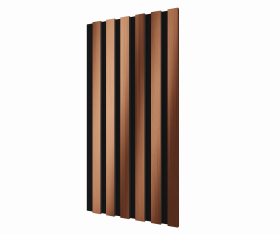 Комплект акуст.панелей, черный войлок, 600х300х19мм, рейки ЭКОПОЛИМЕР, красная медь/2шт.