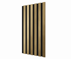 Комплект акуст.панелей, черный войлок, 600х300х19мм, рейки ЭКОПОЛИМЕР, золото матовое/2шт.