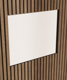 Акустическая панель, черный войлок, 2750х600х21мм, рейки МДФ, шпон дуб маррон коричневый