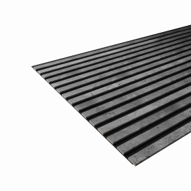 Гибкая акустическая панель, черный войлок, 1200х600х9мм, рейки МДФ 25*6 мм,бетон