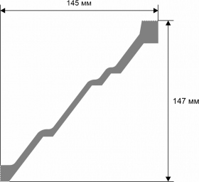 Карниз КX055, 147*145, экополимер