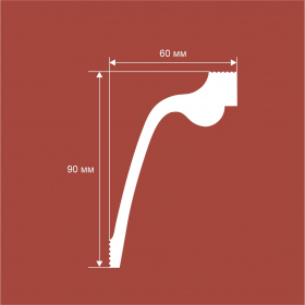 Карниз КX066, 60*90, экополимер