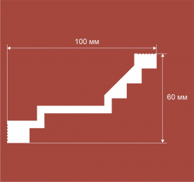 Карниз КX081, 60*100, экополимер