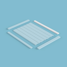 Молдинг финишный МF001, 46х12, экополимер, 2800 мм