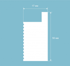 Молдинг финишный МF003, 50х17, экополимер, 2800 мм