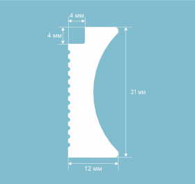 Молдинг финишный МF008, 31х12, экополимер, 2800 мм