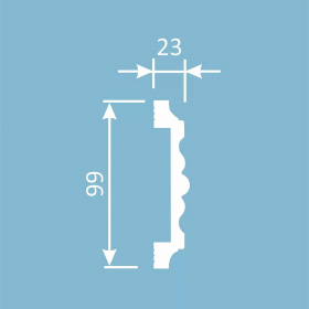 Молдинг МX021, 99х23, экополимер