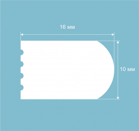 Молдинг МX053, 10х16, 2800 мм ,экополимер