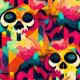 Обои «Skull Graffitil»
