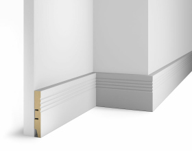 Плинтус МДФ под покраску AP08, белый, 100x16x2400 мм