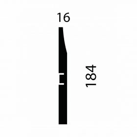 Плинтус МДФ под покраску AP25, белый, 184x16x2400 мм