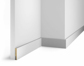 Плинтус МДФ под покраску AP71, белый, 58x10x2400 мм