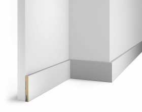 Плинтус МДФ под покраску AP72, белый, 75x10x2400 мм