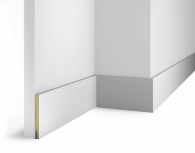 Плинтус МДФ под покраску AP73, белый, 95x10x2400 мм