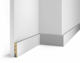 Плинтус МДФ под покраску AP74, белый, 75x16x2400 мм