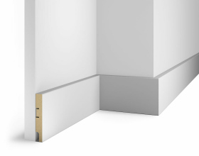 Плинтус МДФ под покраску AP75, белый, 100x16x2400 мм