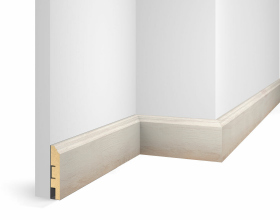 Плинтус МДФ WP07, дуб Коттон, экошпон, 80x16x2400 мм