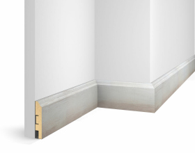 Плинтус МДФ WP07, дуб Кремовый, экошпон, 80x16x2400 мм