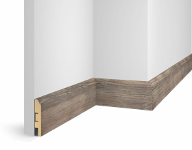 Плинтус МДФ WP07, дуб Лацио, экошпон, 80x16x2400 мм