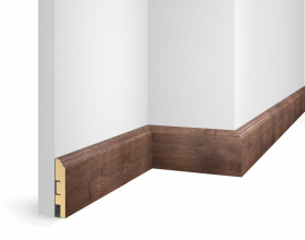 Плинтус МДФ WP07, дуб Лава, экошпон, 80x16x2400 мм