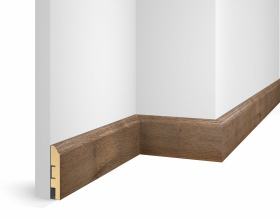 Плинтус МДФ WP07, дуб Муссон, экошпон, 80x16x2400 мм