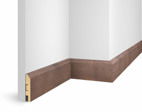 Плинтус МДФ WP07, дуб Окленд, экошпон, 80x16x2400 мм