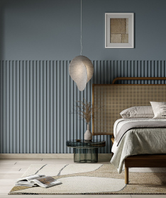 Плинтус МДФ WP07, ясень Кристалл, экошпон, 80x16x2400 мм